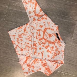 Tie Dye Cropped Lightweight Sweatshirt